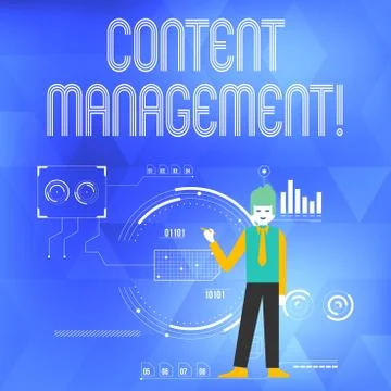 Word writing text Content Management. Business concept for programs used to Stock Illustration