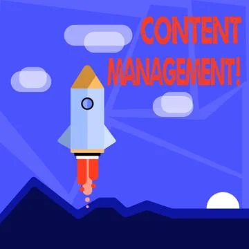 Word writing text Content Management. Business concept for programs used to 스톡 일러스트