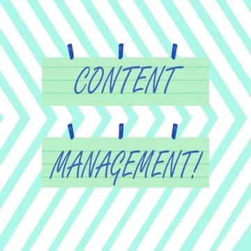 Word writing text Content Management. Business concept for programs used to Stock Illustration