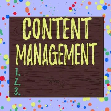 Word writing text Content Management. Business concept for programs used to 스톡 일러스트