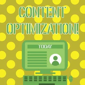 Word writing text Content Optimization. Business concept for techniques to イラスト素材