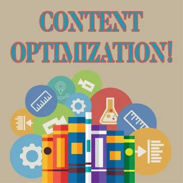 Word writing text Content Optimization. Business concept for techniques to イラスト素材