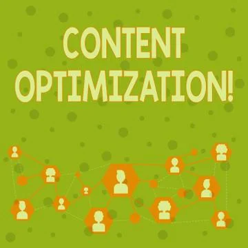 Word writing text Content Optimization. Business concept for techniques to イラスト素材