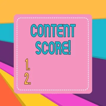 Word writing text Content Score. Business concept for aggregated predictor for Stock Illustration