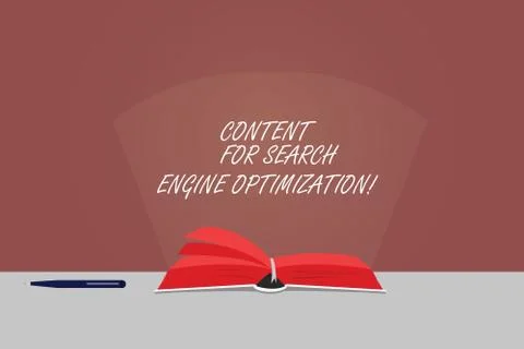Word writing text Content For Search Engine Optimization. Business concept for Illustrazione stock