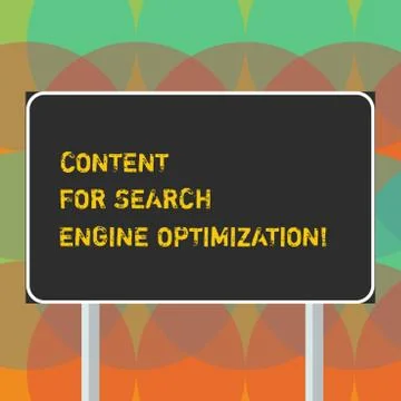 Word writing text Content For Search Engine Optimization. Business concept for Illustrazione stock