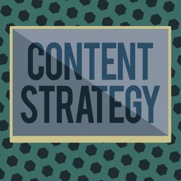 Word writing text Content Strategy. Business concept for create marketing plan Stock Illustration