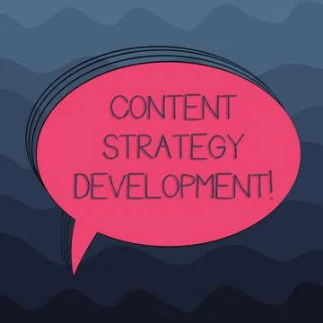 Word writing text Content Strategy Development. Business concept for setting 库存插图
