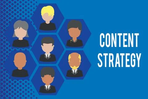 Word writing text Content Strategy. Business concept for create marketing plan Stock Illustration