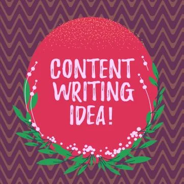 Word writing text Content Writing Idea. Business concept for Concepts on writing Stock Illustration
