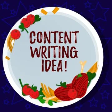 Word writing text Content Writing Idea. Business concept for Concepts on writing Stock Illustration