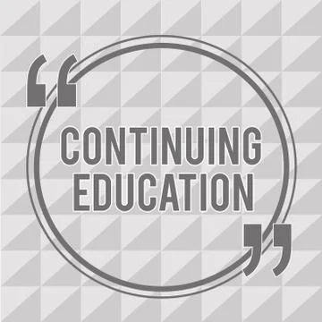 Word writing text Continuing Education. Business concept for Continued Learni Stock Illustration