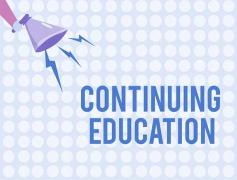 Word writing text Continuing Education. Business concept for Continued Learning Stock Illustration