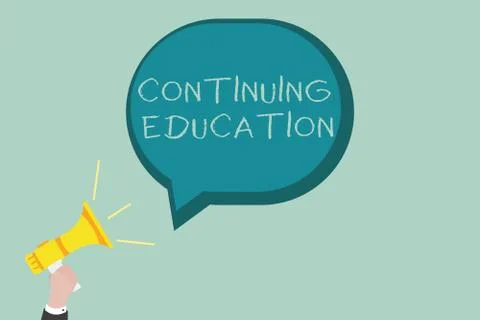 Word writing text Continuing Education. Business concept for Continued Learning 库存插图