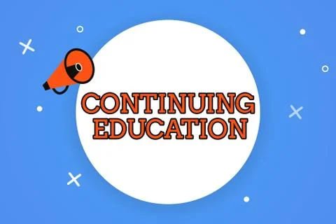 Word writing text Continuing Education. Business concept for Continued Learning 库存插图