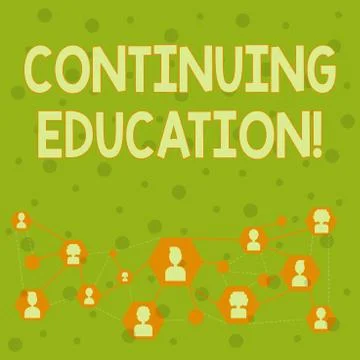 Word writing text Continuing Education. Business concept for postsecondary Stock Illustration