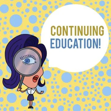 Word writing text Continuing Education. Business concept for Continued Learning 库存插图