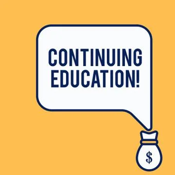 Word writing text Continuing Education. Business concept for Continued Learning Stock Illustration