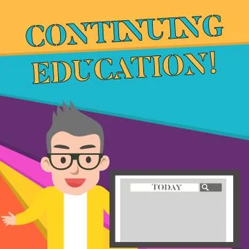Word writing text Continuing Education. Business concept for Continued Learning 库存插图