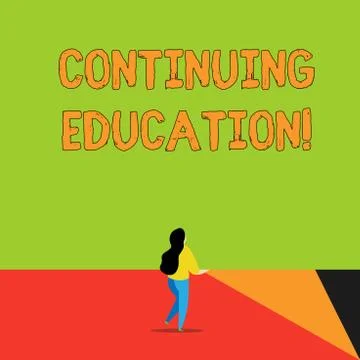 Word writing text Continuing Education. Business concept for Continued Learning 스톡 일러스트
