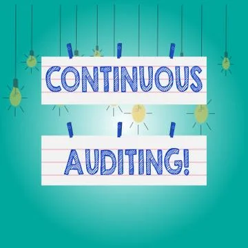 Word writing text Continuous Auditing. Business concept for Internal process Stock Illustration