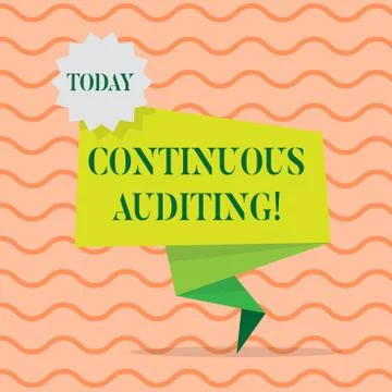 Word writing text Continuous Auditing. Business concept for Internal process Stock Illustration