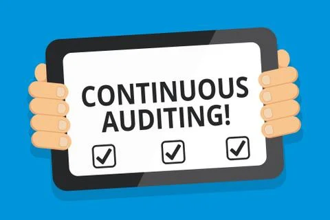 Word writing text Continuous Auditing. Business concept for Internal process Stock Illustration