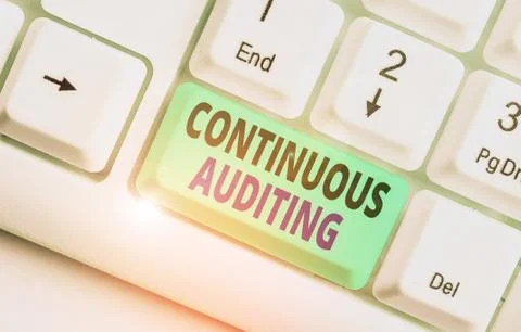 Word writing text Continuous Auditing. Business concept for Internal process Stock Photos