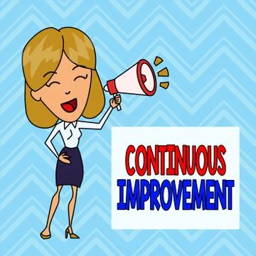 Word writing text Continuous Improvement. Business concept for ongoing effort to Stock Illustration