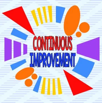 Word writing text Continuous Improvement. Business concept for ongoing effort to Stock Illustration