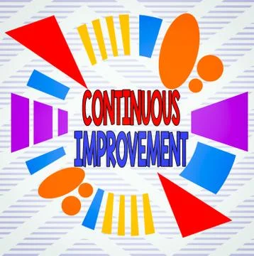 Word writing text Continuous Improvement. Business concept for ongoing effort to Stock Illustration