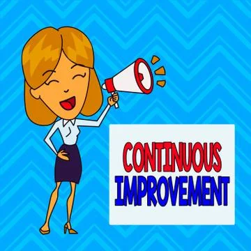 Word writing text Continuous Improvement. Business concept for ongoing effort to Stock Illustration