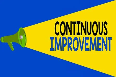 Word writing text Continuous Improvement. Business concept for making small Illustrazione stock