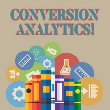 Word writing text Conversion Analytics. Business concept for action that s is Illustrazione stock