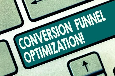 Word writing text Conversion Funnel Optimization. Business concept for thinking Foto stock