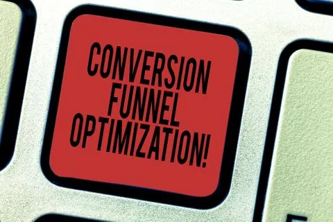 Word writing text Conversion Funnel Optimization. Business concept for thinking Foto stock