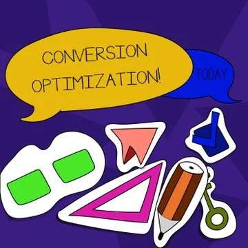 Word writing text Conversion Optimization. Business concept for system increa Stock Illustration