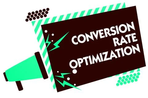 Word writing text Conversion Rate Optimization. Business concept for system f Stock Illustration