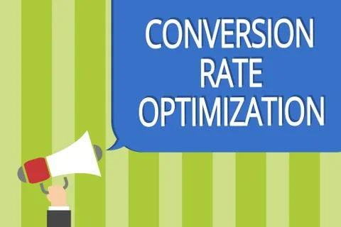 Word writing text Conversion Rate Optimization. Business concept for system f Stock Illustration