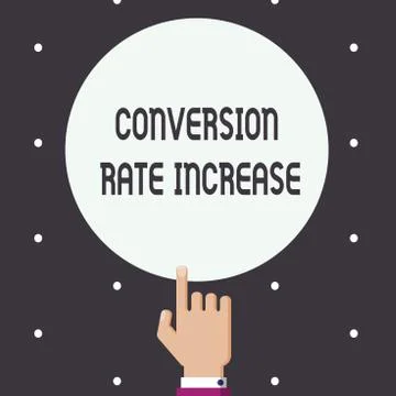 Word writing text Conversion Rate Increase. Business concept for Ratio of Total Stockillustratie