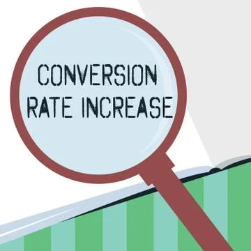 Word writing text Conversion Rate Increase. Business concept for Ratio of Total イラスト素材