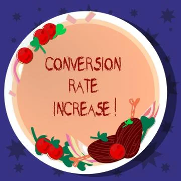 Word writing text Conversion Rate Increase. Business concept for Percentage of 스톡 일러스트