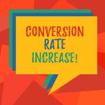 Word writing text Conversion Rate Increase. Business concept for Percentage of 스톡 일러스트