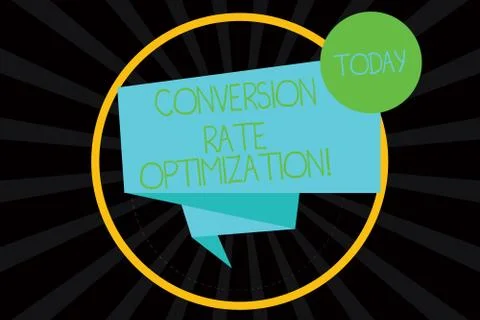Word writing text Conversion Rate Optimization. Business concept for increasing Stockillustratie