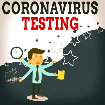 Word writing text Coronavirus Testing. Business concept for Collection of Stockillustratie
