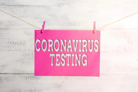 Word writing text Coronavirus Testing. Business concept for Collection of 스톡 사진