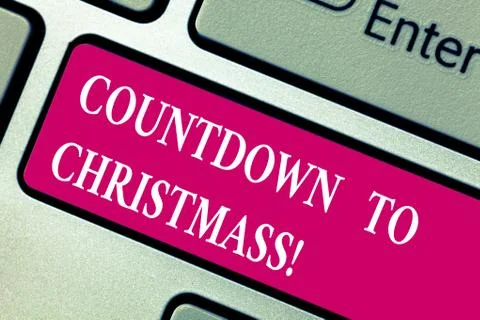 Word writing text Countdown To Christmas. Business concept for period of time Foto stock