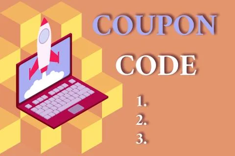 Word writing text Coupon Code. Business concept for ticket or document that can Stock Illustration
