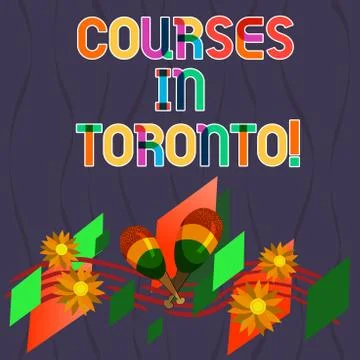 Word writing text Courses In Toronto. Business concept for direction or routes Stock Illustration