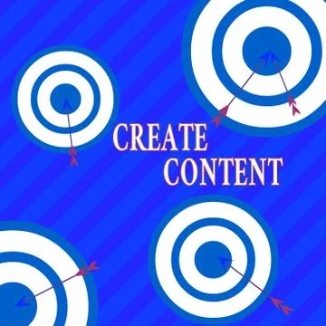 Word writing text Create Content. Business concept for something that is to be Stock Illustration